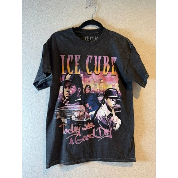 Ice Cube Other - Ice Cube Today Was A‎ Good Day Graphic T-Shirt Mens Medium Acid Wash Black Tee M